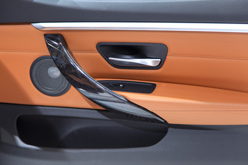 Elegant luxury car door interior