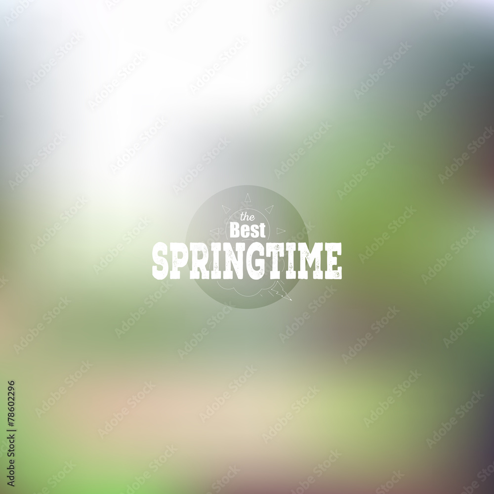 Poster spring time poster, vector web and mobile interface template