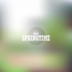Spring time poster, vector web and mobile interface template