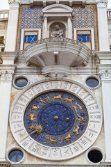 Obraz premium Detail of the Clock Tower in Venice, Italy.