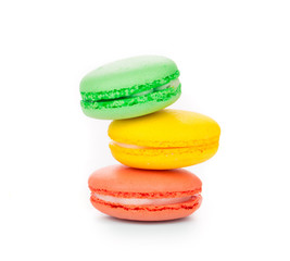 Stack of colorful macaroon cakes