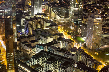 Fototapeta na wymiar frankfurt am main germany cityscape at night