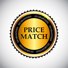 Price Match Label Vector Illustration