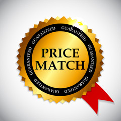 Price Match Label Vector Illustration