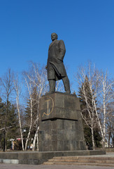 Statue of Vladimir Lenin. Novorossiya, Makeevka