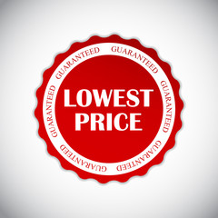 Lowest Price Label Vector Illustration
