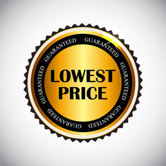 Lowest Price Label Vector Illustration