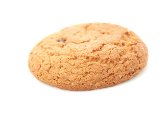oat cookies on white background