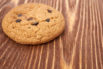 oat cookies on wooden table