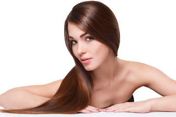 Woman with beautiful long hair
