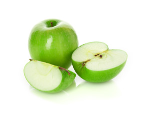 Green apple, isolated on white background