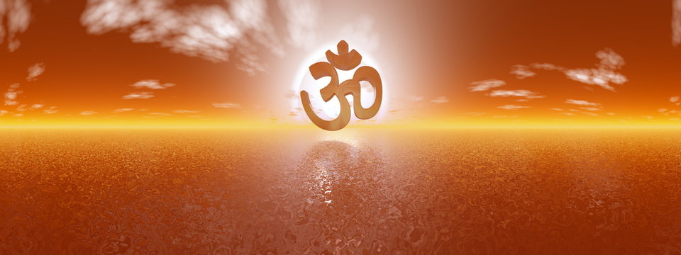 Aum symbol - 3D render