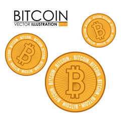 Fototapeta premium Bitcoin design, vector illustration.