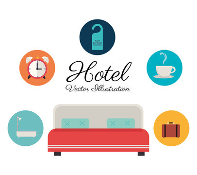 Hotel design, vector illustration.