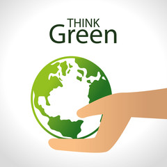 Ecology design, vector illustration.