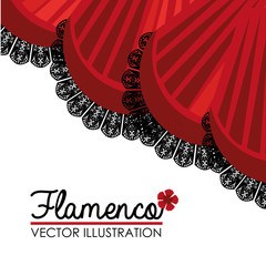 Flamenco design, vector illustration. - obrazy, fototapety, plakaty