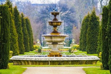 Elegant Fountain With Dripping Water in Regent's Park, London