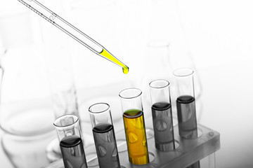 Test-tubes close-up