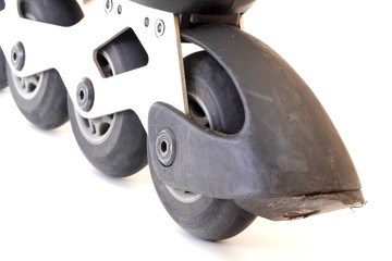 Worn brake inline skate