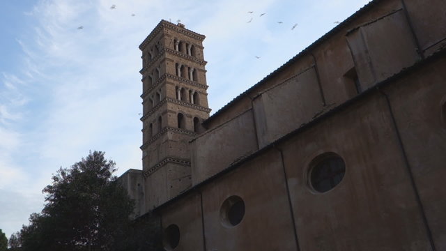 Sant Alessio romanesque basilica in Rome, italy