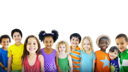 Children Kids Happines Multiethnic Group Cheerful Concept