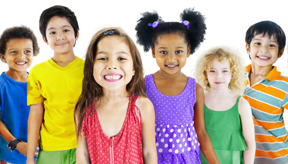 Children Kids Happiness Multiethnic Group Cheerful Concept