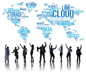 Link Cloud Computing Technology Data Information Concept