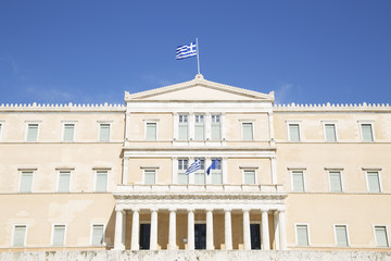 Fototapeta na wymiar Greek parliament in Athens