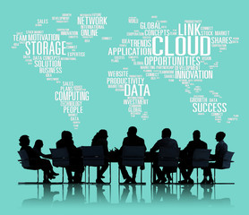 Link Cloud Computing Technology Data Information Concept