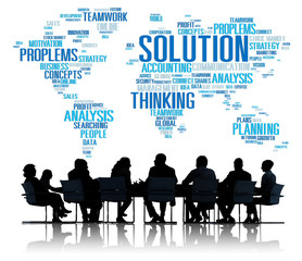 Solution Solve Problem Strategy Vision Decision Concept