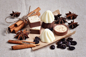 Chocolates and spices