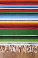Mexican serape blanket or rug background photo