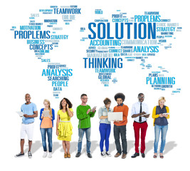 Solution Solve Problem Strategy Vision Decision Concept