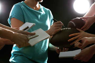 Autographs by American football star