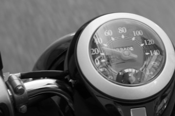 Fototapeta na wymiar Close up motorcycle speed meter