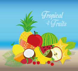 Fruits design, vector illustration.