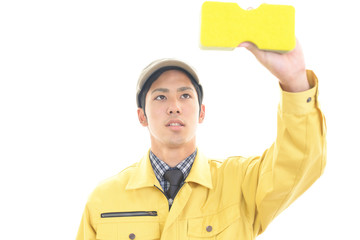 仕事に励む労働者