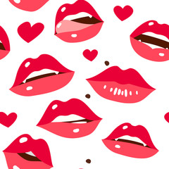 Sexy lips seamless pattern