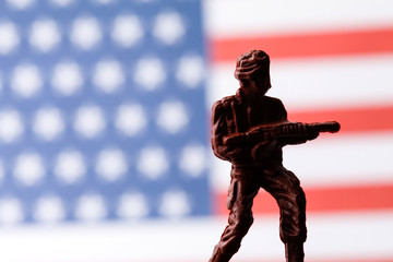 Fototapeta na wymiar american soldier
