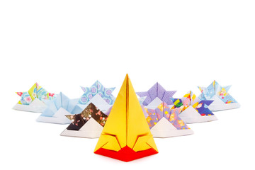 Origami paper Samurai Helmets Japan