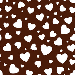 Seamless background with hearts