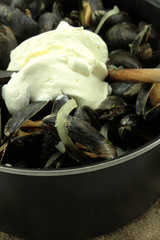 moules à la crème