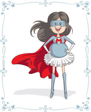 Supermom Character And Card Vector Design