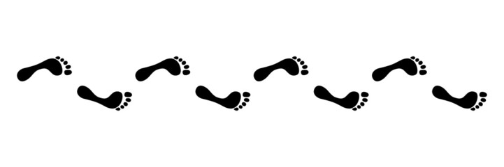 Human Footprint, Trace, Isolated, Black, White, Vector