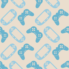 seamless background with game consoles for your design