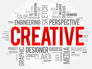 CREATIVE word cloud, business concept