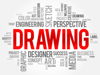 DRAWING word cloud, business concept