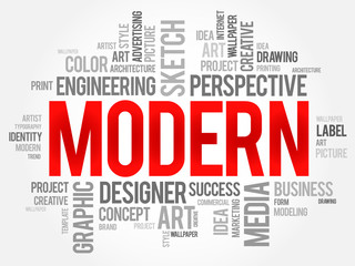 MODERN word cloud, business concept