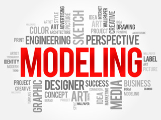 MODELING word cloud, business concept