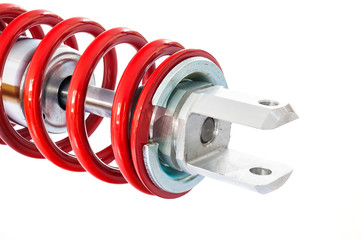 New red motorcycle suspension